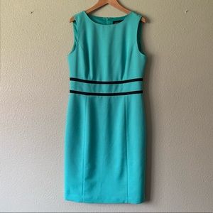 Teal and black dress